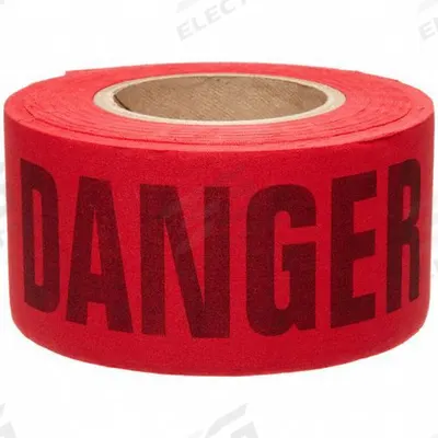 APPROVED VENDOR Barricade Tape: 200 ft Lg, 3 in Wd, Danger Legend, Cotton - General Danger Messaging Barrier Tape