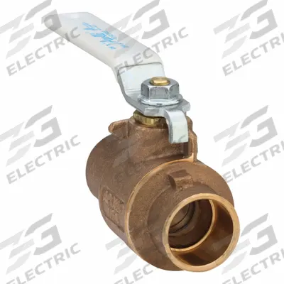 APOLLO Manual Two-Way Ball Valve: 1 1/4 in Size, Bronze, Straight, Sweat x Sweat - Bronze Ball Valves