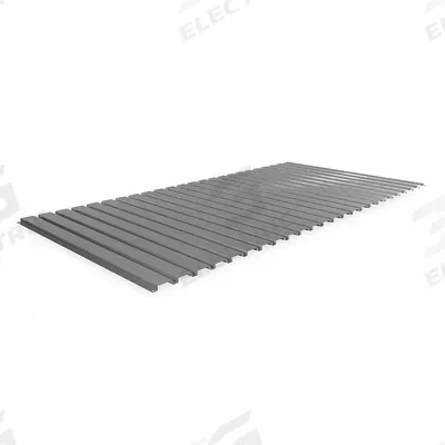 TENNSCO Decking: 72 in x 36 in x 9/16 in, 22 ga Decking, Steel - Ribbed Steel Decking for Bulk Racks