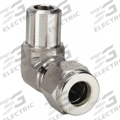 PARKER Compression Fitting Elbow: 3/8 in OD x 1/4 in OD Fitting Size - Double-Ferrule Stainless Steel Fittings