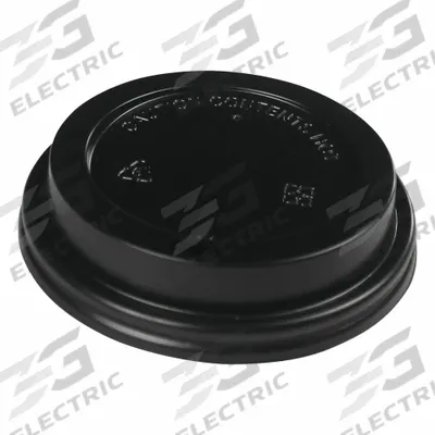 APPROVED VENDOR Disposable Hot Cup Lid: For 10 oz_12 oz_16 oz_20 oz Cup Capacity, Black - Sip Through Lids