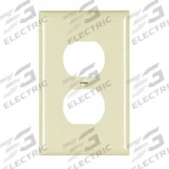 LEGRAND Wall Plate: Duplex Outlet, 1 Gang, Brown, Jumbo Size (MPN TPJ8). Key specifications — Brand: LEGRAND; Material: Nylon.