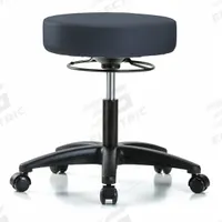 ESD Cleanroom Stool: Vinyl, Ht Range 18 in to 23 in, 17 in Seat Wd, 17 in Seat Dp, 5 Glides, Navy (MPN GRVDHSO-RG-RC-8582). Key specifications — Brand: APPROVED VENDOR; Base Material: Fiberglass; Number of Casters: 0.