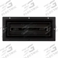 Floor Register: Ceiling/Floor/Wall, 5 1/8 in H, 11 1/8 in W, Decorative, Uncoated, Black, One-Way (MPN FMLIT4X10BLK). Key specifications — Adjustable Blades: No; Brand: FITTES; Airflow Directions: One-Way; Grille Color: Black.