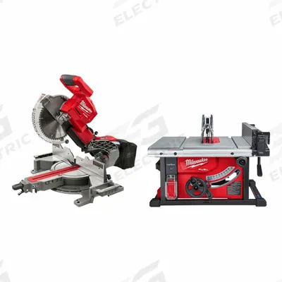MILWAUKEE Miter Saw and Table Saw: 2 Tools, Miter Saw/Table Saw, 18 V DC Volt, Tool Only - Milwaukee 18V Cordless Tool Combination Kits