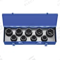 WESTWARD Impact Socket Set: 3/4 in Drive Size, Small Set (0-50 pieces) Set Size, 9 Pieces, Metric (MPN 21WL54). Key specifications — attr1204251: WESTWARD; attr1215453: 3/4 in; attr1215454: 27 mm to 41 mm.
