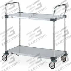 METRO Utility Cart: 375 lb, 36 in L x 24 in W Shelf, 36 in L x 24 in W x 38 in H Overall Dim, Silver (MPN MW108). Key specifications — Caster/Wheel Configuration: (4) Swivel; Brand: METRO; Caster Wheel/Tread Material: Rubber.
