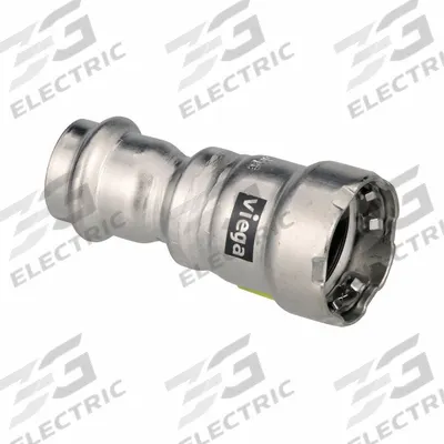 VIEGA MEGAPRESS Transition Coupling: 3/4 in Pipe x 3/4 in Pipe Size, Coupling Body - Potable Water Stainless Steel Press Tube Fittings