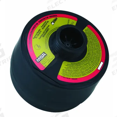 MSA Gas Mask Canister: Ammonia (AM)/Chlorine (CL)/P100/Phosphine (PH), Magenta/Olive Color - MSA Replacement Cartridges