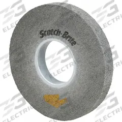SCOTCH-BRITE Convolute Wheel: 8 in Dia x 3/8 in W, 3 in Arbor, Silicon Carbide, Fine, Hard (9), Hard (MPN 7100103119). Key specifications — Series: EP-WL; Brand: SCOTCH-BRITE.