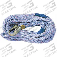 MILLER BY PIP Vertical Lifeline: 75 ft Lifeline Lg, 310 lb Capacity, Steel, Rope Grabs, Blue/Gray (MPN 300L-Z7/75FTBL). Key specifications — Brand: MILLER BY PIP; Rope Lifeline Component: Rope Lifeline; Lifeline Material: Polyester; For Use With: Rope Grabs; Hardware Material: Steel; Color: Gray.