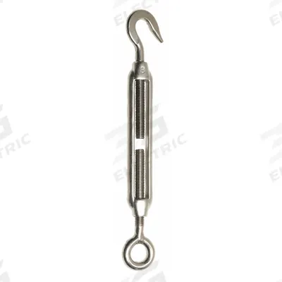 BIRD BARRIER Netting Turnbuckle: Netting Turnbuckle, Stainless Steel, Silver, 5 in Overall Lg - Bird Control Netting Accessories