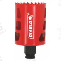 DIABLO Hole Saw: 2 in Saw Dia., 4 Teeth per Inch, 2 3/8 in Max. Cutting Dp, Bi-Metal (MPN DHS2000). Key specifications — attr1098070: 4; attr1098087: DIABLO; attr1098073: Snap-Lock Plus™.