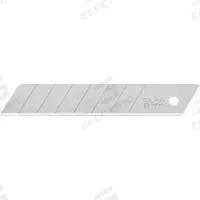 OLFA Snap-Off Blade: 4 1/2 in Blade Lg, 11/16 in Blade Wd, 0.03 in Blade Thick, 8 Segments, 10 PK (MPN LB-10B). Key specifications — attr307700: Steel; attr307684: 53168; attr324887: OLFA.