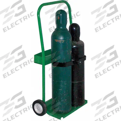 SAFTCART Cylinder Hand Truck: 200 lb, Side by Side, 2 Cylinder - Welding Cylinder Hand Trucks