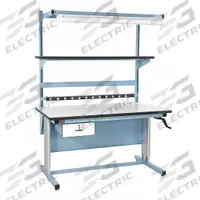 PRO-LINE Workstation: Adj Ht, Laminate, 60 in x 30 in, 330 lb Overall Load Capacity, Blue, Laminate (MPN BIB16). Key specifications — Brand: PRO-LINE; Height Adjustability: Adjustable Height.