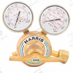 HARRIS Gas Regulator: Single Stage, CGA 540 Inlet, 9/16"-18 M RH Outlet, 125 psig, Oxygen (MPN 3002497). Key specifications — Brand: HARRIS; Manufacturer Part Number: 3002497; Diaphragm Material: Stainless Steel; Outlet Connection: 9/16"-18 M RH; Inlet Connection: CGA 540.