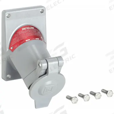 HUBBELL Receptacle: Single, 0 Gang, 5-20R, 125V AC, 20 A, 2 Pole - One-Gang Receptacles