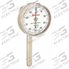 STARRETT Back Plunger Dial Indicator: 0 in to 0.2 in /0 mm, Inch, Back Plunger, 0.001 in Accuracy (MPN 196A6Z). Key specifications — attr1184168: 196A6Z; attr1184178: 0-100; attr1184223: STARRETT; attr1200883: Back Plunger Dial Indicator; attr1184177: 0.001 in; attr1184208: Not Included.