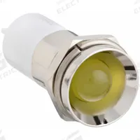 APPROVED VENDOR Protruding Panel Light: 16 mm Panel Mounting Hole Dia, LED, Yellow, Protruding Head (MPN 24M161). Key specifications — Brand: APPROVED VENDOR; Electrical Connection: 0.11 Male Quick Disconnect.