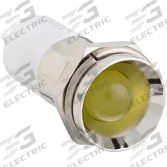 APPROVED VENDOR Protruding Panel Light: 16 mm Panel Mounting Hole Dia, LED, Yellow, Protruding Head (MPN 24M161). Key specifications — Brand: APPROVED VENDOR; Electrical Connection: 0.11 Male Quick Disconnect.