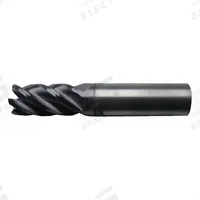 CLEVELAND Square End Mill: Carbide, TiAlN Coated, 5 Flute, 3/4" Mill Dia, 1-1/2" LOC, 4" OAL (MPN C80590)