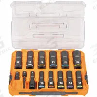 KLEIN TOOLS: 1/2 in Drive Size, Small Set (0-50 pieces) Set Size, 14 Pieces, 11, Manganese Phosphate (MPN 65111IMPCTM). Key specifications — attr1204251: KLEIN TOOLS; attr1215453: 1/2 in; attr1215454: 10 mm to 24 mm.