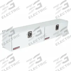 WEATHER GUARD Topside Truck Box: Topside Truck Box, Double Drop-Down Doors Lid, D-Handle, Steel (MPN 291-3-02). Key specifications — Brand: WEATHER GUARD; Color: White; Lock Type: Keyed.