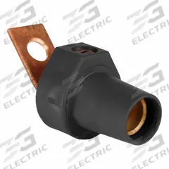 Single Pole Receptacle: Black, Straight Taper Nose Mating, Angled One-Hole Bus Bar Termination (MPN 16F21-UE). Key specifications — Series: 16; Receptacle Gender: Female; Brand: LEVITON.