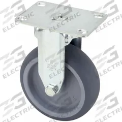 APPROVED VENDOR Plate Caster: Rigid, No Brake, Rubber, 4 in Wheel Dia, 1 1/4 in Wheel Wd, Slot (MPN BKPA-TPA 101G-12). Key specifications — Wheel Bearing Type: Plain; Wheel/Tread Color: Gray; Brand: APPROVED VENDOR; Caster Type: Rigid.