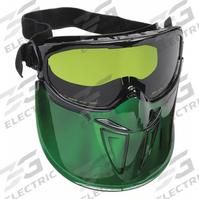 KLEENGUARD Safety Goggles: IRUV Shade 3 Lens Color, Anti-Fog, Indirect, Black - Face-Mask Safety Goggles