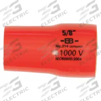 WIHA Insulated Socket: 3/8 in Drive Size, 1/2 in Socket Size, 1 1/8 in Overall Lg, 12-Point, Std (MPN 31433). Key specifications — attr1204321: Not Tether Capable; attr1204320: Chrome; attr1204316: WIHA.
