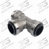 APPROVED VENDOR Push-Fit Tee Fitting: 1 1/4 in OD x 1 1/4 in OD x 1 1/4 in OD Size, Stainless Steel (MPN SS854R). Key specifications — Brand: APPROVED VENDOR.
