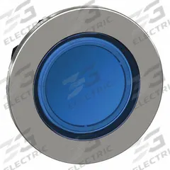 SCHNEIDER ELECTRIC Pilot Light Head: 30 mm Panel Mounting Hole Dia, Blue, Smooth, LED, XB4 Series (MPN ZB4FV063). Key specifications — Brand: SCHNEIDER; Compatible Lamp Module Type: Universal LED Module; Compatible with Series: XB4.