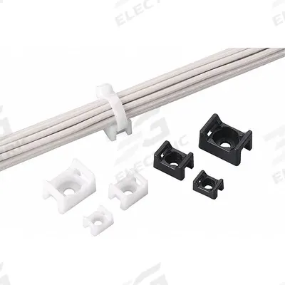 PANDUIT Cable Tie Mount: 0.13 in Slot Wd, 0.07 in Slot Ht, Miniature Cable Ties - Screw Mount Cable Tie Bases