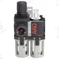 ARO Filter/Regulator/Lubricator: 1/4 in NPT, 44 cfm, 150 psi Max Op Pressure, 5 micron, 1000 Series (MPN C38121-600). Key specifications — attr109588: 1000; attr109524: ARO.