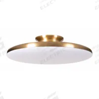LED Flush Mount: 15 in Dia, Satin Brass, 4 1/2 in Ht, 2,200 lm, 3000K/3500K/4000K, 28 W, 120V AC (MPN SKYF15LAJD1SB). Key specifications — Voltage: 120V AC; Brand: AFX INC.; For Bulb Type: Integrated LED; Includes Bulb: Yes; Color Temperature: 4000K; Housing Finish/Color (Broad): Satin Brass.