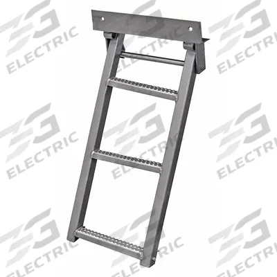 BUYERS PRODUCTS Retractable Truck Step: 14 1/4 in Step Wd, 2 1/4 in Step Dp, Stainless Steel - Retractable Truck Steps