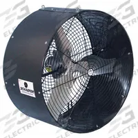SCHAEFER Mounted Fan: 36 in Blade Dia, 115/230V AC, 1/2 hp Motor HP, Ceiling Mount, Non-Oscillating (MPN GVKC36-B). Key specifications — Brand: SCHAEFER; Voltage: 115/230V AC; Number of Speeds: 1; Fan Mounting Location: Ceiling; Oscillation: Non-Oscillating; Mounting Type: Cable.