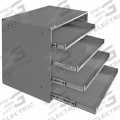 Sliding Drawer Cabinet Frame: 20 in x 12 1/2 in x 15 in, For 4 Drawers, Gray, Bearing (MPN 310B-95). Key specifications — Cabinet Color: Gray; Stackable: Yes; Brand: DURHAM MFG.
