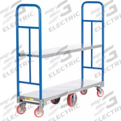 LITTLE GIANT Platform Truck: 2,000 lb, 60 in L x 16 in W x 10 in H Deck, Solid, 12 ga Deck, Smooth (MPN HE-1660-RS). Key specifications — Side Panel Type: No Side Panels; Brand: LITTLE GIANT; Color: Gray; Caster/Wheel Configuration: (4) Swivel.