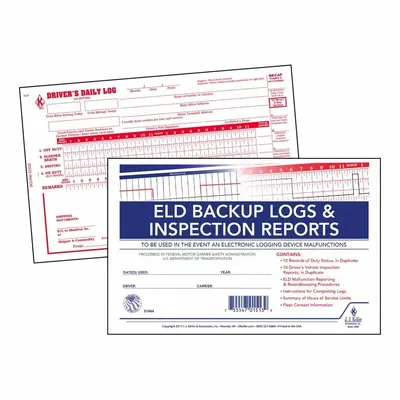JJ KELLER Drivers Daily Logbook: Driver's Daily Log Book, Carbonless, English, 2-Ply - Tractor-Trailer & Truck Driver Logbooks