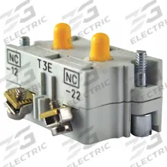 EATON Contact Block: 30 mm Panel Mounting Size, 2NO, Momentary, 10250T/E34 Series (MPN 10250T2E). Key specifications — Switch Action: Momentary; Terminal Connection Type: Screw Clamp Terminals; Brand: EATON; Compatible with Series: 10250T.