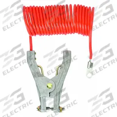 APPROVED VENDOR Coiled Grounding Wire: Hand Clamp/Terminal, 5 ft, PVC, Orange (MPN RAC-5). Key specifications — Conductor Material: Galvanized Steel; Connector Types: Hand Clamp; Clamp Opening Span: Hand Clamp 3/4 in; Brand: APPROVED VENDOR; Terminal Screw Size: 1/4 in; Wire Length: 5 ft; Manufacturer Part Number: RAC-5.