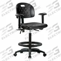 Ergonomic Chair: Polyurethane, Arms Included, Ht Range 24 1/4 in to 34 in, 18 in Seat Wd, Adj, Black (MPN BR-HPHBCH-RG-T1-A1-BF-RC-BLK). Key specifications — Foot Support: Yes; Back Tilt Backward: 13.5°; Back Tilt Forward: 10.5°; Base Material: Nylon; Brand: APPROVED VENDOR; Product Type: Ergonomic Chair; ESD-Safe: Not ESD Safe; Seat Tilt Backward: 3°.
