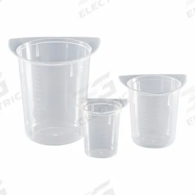 APPROVED VENDOR Beaker: Molded Graduation, Polypropylene, Translucent, 400 mL - Low Form Plastic Beakers Without Handles