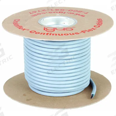 CHAINFLEX Control Cable: 16 AWG Conductor Size, 3 Conductors, PVC, 25 ft - Continuous Flexing Exposed Run Tray Cables
