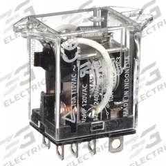 OMRON Flange Mount Relay: Surface (Top Flange) Mounted, 10 A Current Rating, 24V AC, DPDT (MPN LY2F-AC24). Key specifications — Brand: OMRON; Base Type: Square; Mounting Style: Top Flange; Electrical Connection: Plug-In Terminal; Manufacturer Part Number: LY2F-AC24; Operating Current: 10 A at 24V DC (Resistive Load); Series: LY Series.