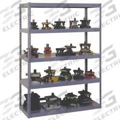 TENNSCO Boltless Shelving: Standalone, Extra-Heavy-Duty, 96 in x 36 in, 84 in Overall Ht, 5 Shelves (MPN RXHS-963684MED GR). Key specifications — Finish: Powder Coated; Maximum Post Load Capacity: 13,000 lb with Beam Evenly Spaced at 24 in; Decking Material: Steel; Color: Medium Gray; Beam Profile: Channel; Brand: TENNSCO; Side Panel: Open.
