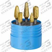 SGS PRO Carbide Bur Set: 1/4" Shank, Double Cut, 3/8" to 1/2" Head Dia, 5 pc (MPN 18266). Key specifications — Trade Number: SC-5; Brand: SGS PRO.